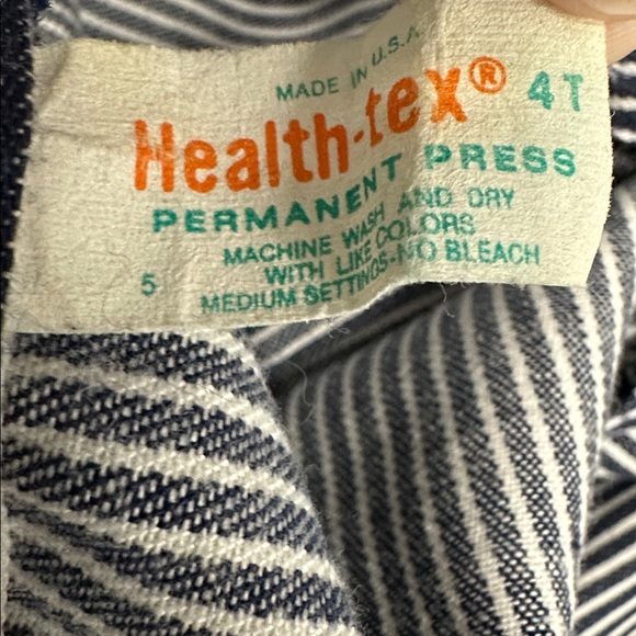 Health-tex Vintage Railroad Stripe Denim Overalls - Picture 7 of 7